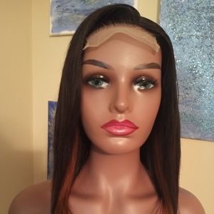 Human Hair Lace Closure Wig (Long Bob)
